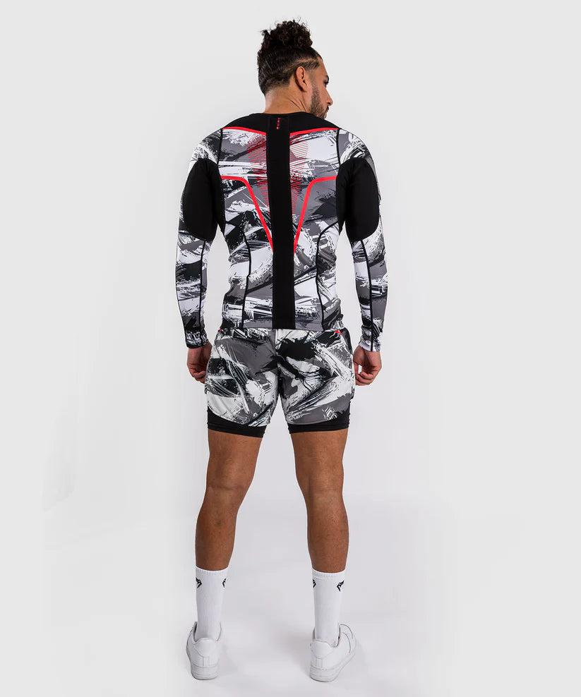 Rashguard Blanco y Gris (Manga Larga)