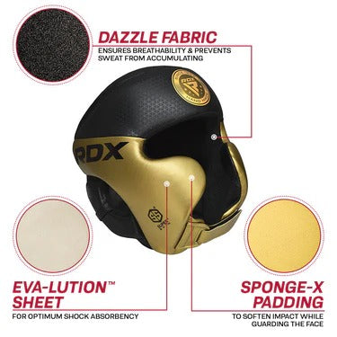 Casco protector de boxeo para entrenamiento RDX L1 Mark Pro